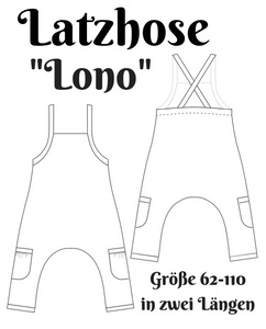 Latzhose "Lono" in 2 Längen - Nähanleitung & Schnittmuster